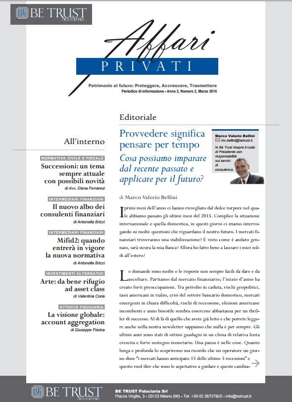 Copertina di Affari Privati, numero 2, Marzo 2016
